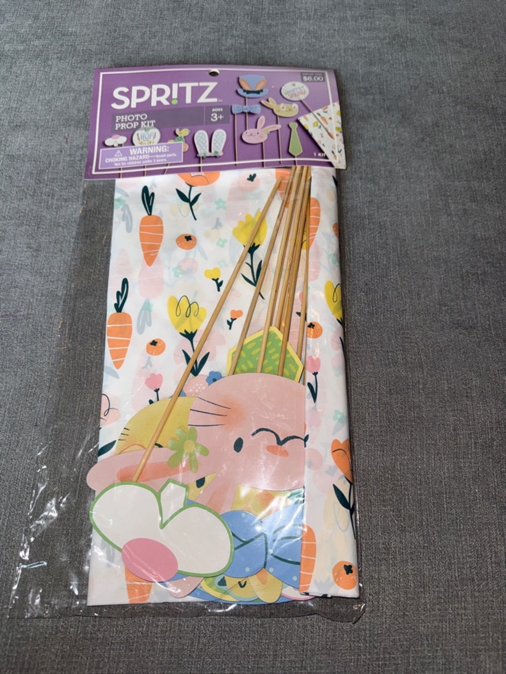 Spritz Pink Bunny & Pastel Floral Photo Prop Kit